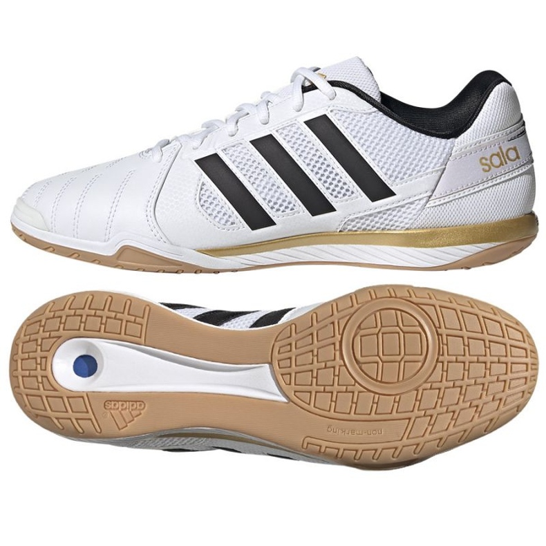 Pantofi de fotbal Adidas Top Sala M HR0147 alb alb