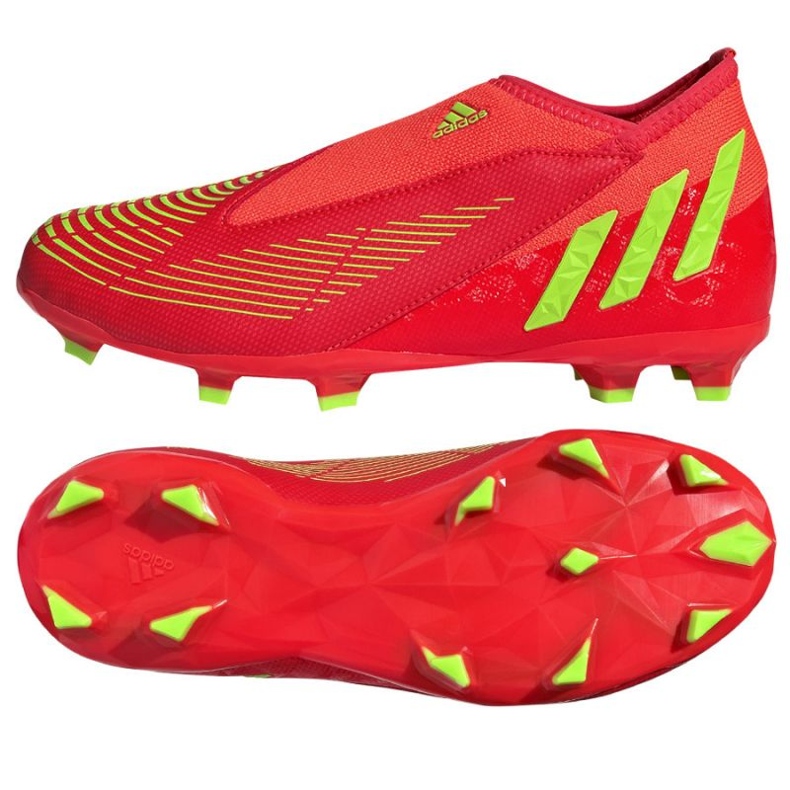 Ghete de fotbal Adidas Predator Edge.3 Ll Fg Jr GW0985 roșu portocale si rosii