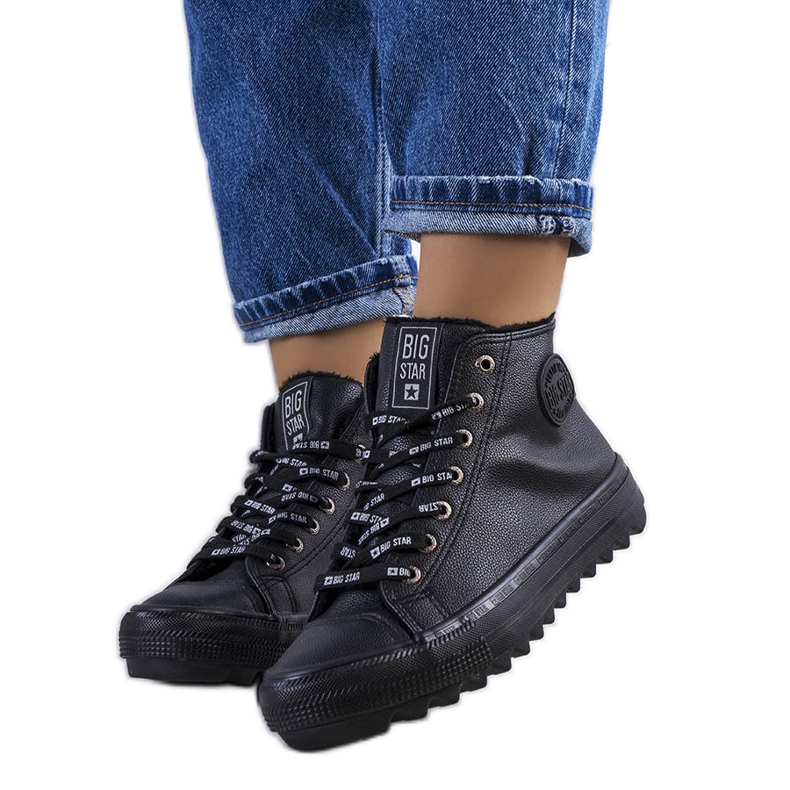 Tenisi izolați negri Big Star EE274110 negru Tenisi izolați negri Big Star EE274110 negru