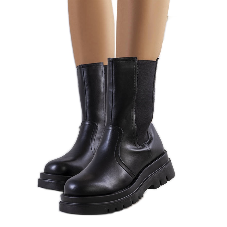 Cizme negre de dama de la Ardenza negru