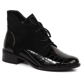Cizme cu siret Jezzi W JEZ299C negru