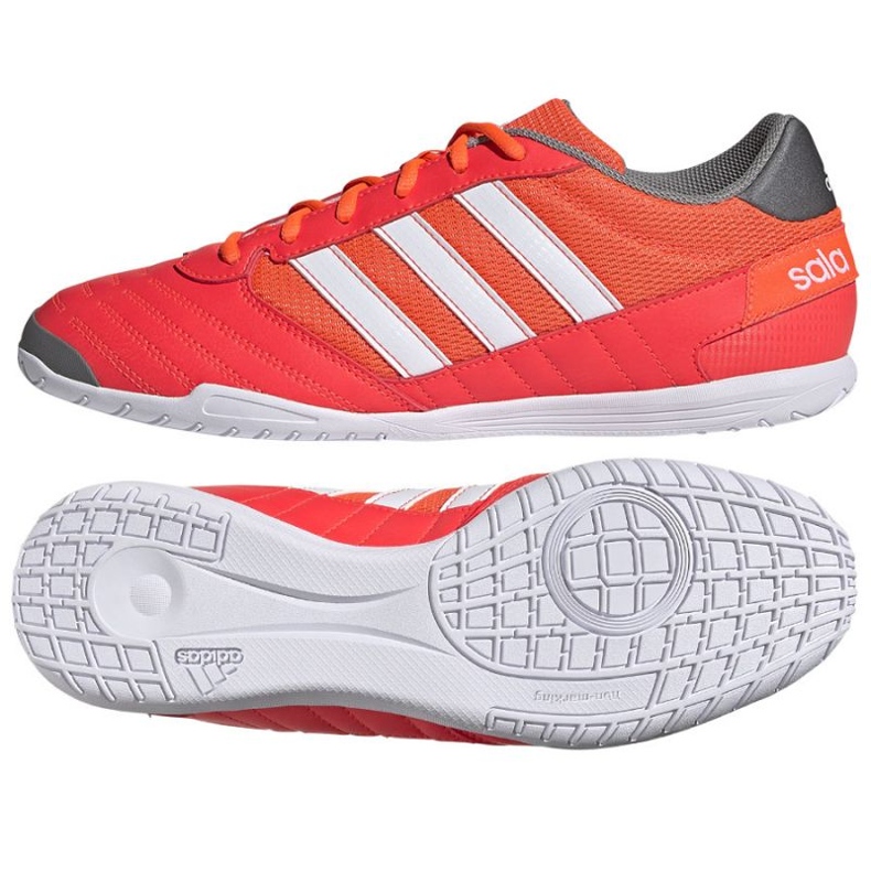 Ghete de fotbal Adidas Super Sala In M GV7593 roșu portocale si rosii