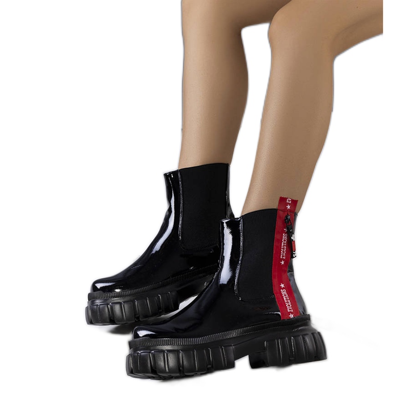 Cizme negre din piele lacuita de la Casta negru Cizme negre din piele lacuita de la Casta negru