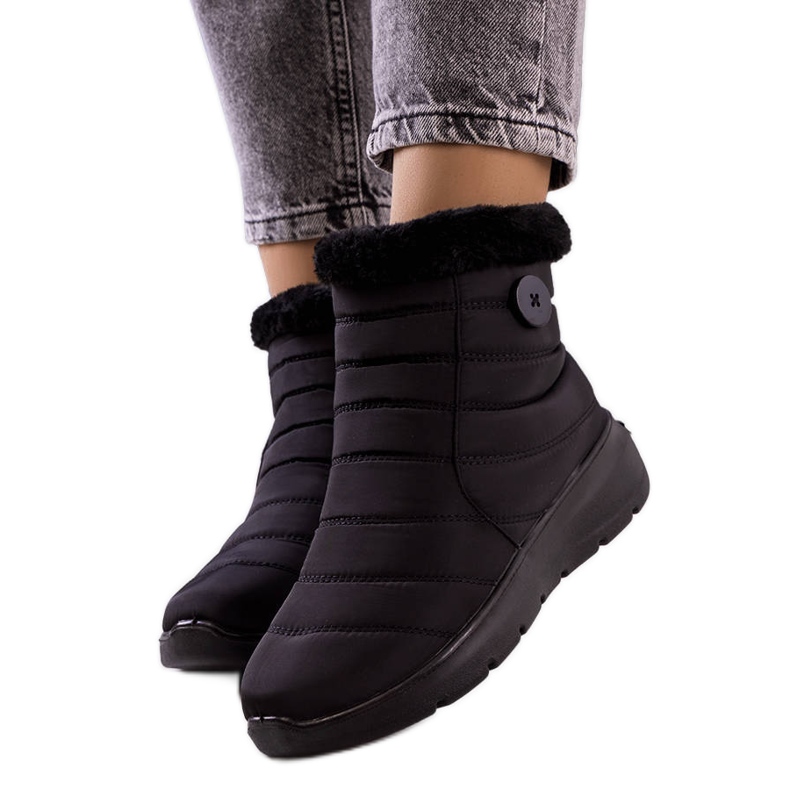 PA1 Cizme matlasate Black Reign negru