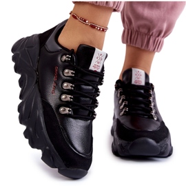 Pantofi de damă On The Platform Cross Jeans KK2R4073C Negri negru
