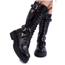 PA1 Cizme lungi de damă cu fermoar la rinichi Joelle negre negru PA1 Cizme lungi de damă cu fermoar la rinichi Joelle negre negru