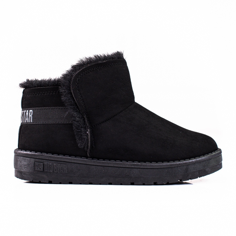 Cizme de zăpadă scurte de damă din piele intoarsa neagra Big Star KK274622 negru