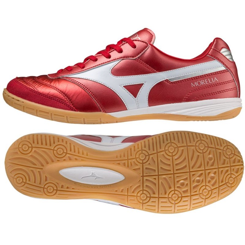 Mizuno Morelia Sala Elite In Q1GA221060 pantofi de fotbal roșu portocale si rosii