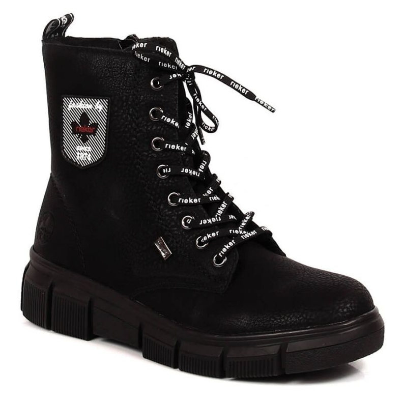 Cizme confortabile impermeabile Rieker W RKR557 negru