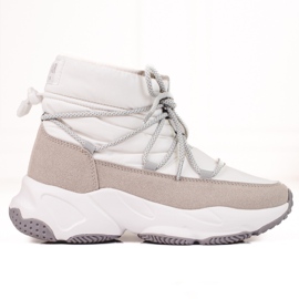 BIG STAR SHOES Cizme de zăpadă albe de damă Big Star KK274272 bej BIG STAR SHOES Cizme de zăpadă albe de damă Big Star KK274272 bej
