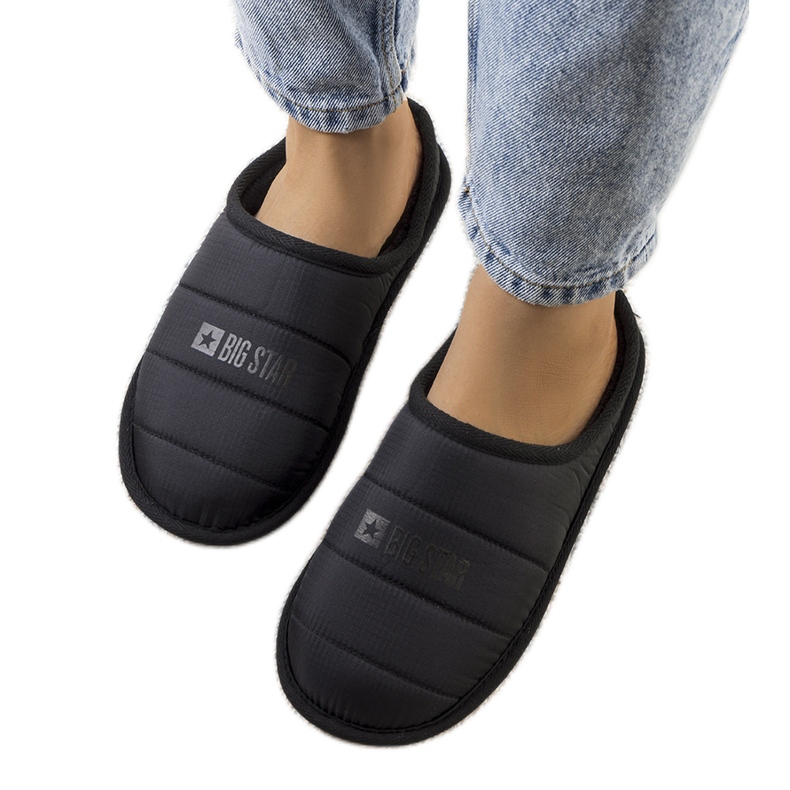 Big Star Papuci izolați damă negri KK274602 negru