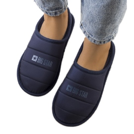 Big Star Papuci izolați de damă bleumarin KK274602 albastru