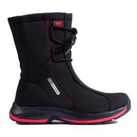 Pantofi de trekking pentru femei cu o haină din piele de oaie DK negru