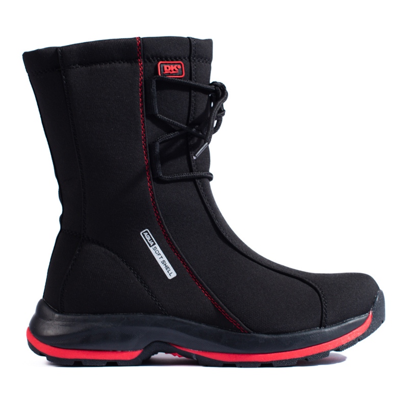 Pantofi de trekking pentru femei cu o haină din piele de oaie DK negru