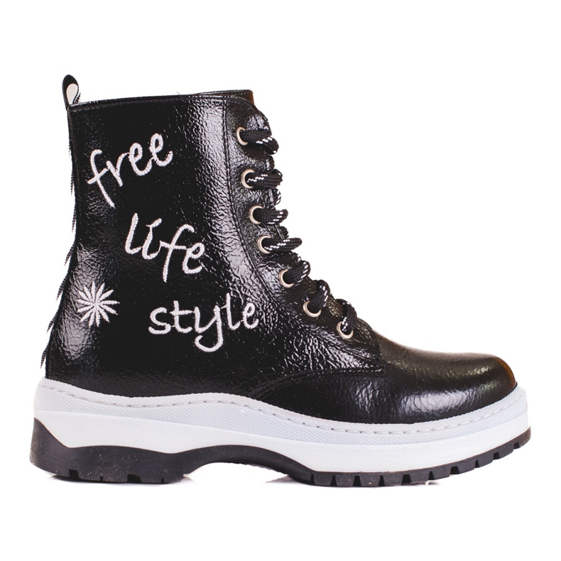 W. Potocki Cizme negre pentru fete de la Potocki negru