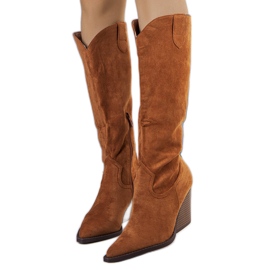 Cizme de cowboy captusite maro Ezer Cizme de cowboy captusite maro Ezer