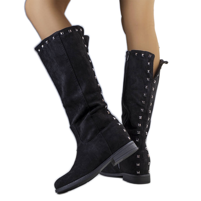 BM Cizme cu pană Licurla negre negru BM Cizme cu pană Licurla negre negru