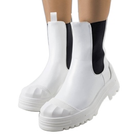 Cizme albe de dama Crispo