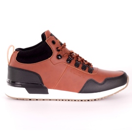 Pantofi din piele pentru barbati inalti maro Jogger Pro Bustagrip