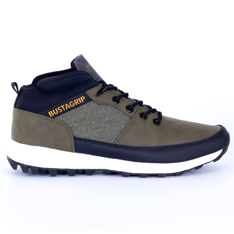 Tenisi din piele pentru barbati kaki Trax Bustagrip verde Tenisi din piele pentru barbati kaki Trax Bustagrip verde