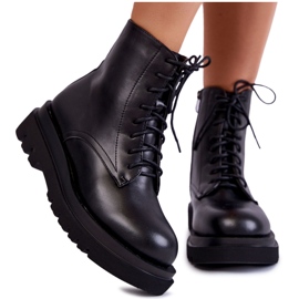 PS1 Cizme Leroy Negre De Damă Cu Fermoar negru