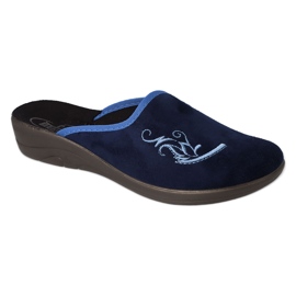 Befado Women Papters PU 552D016 Navy Blue cu broderie albastru