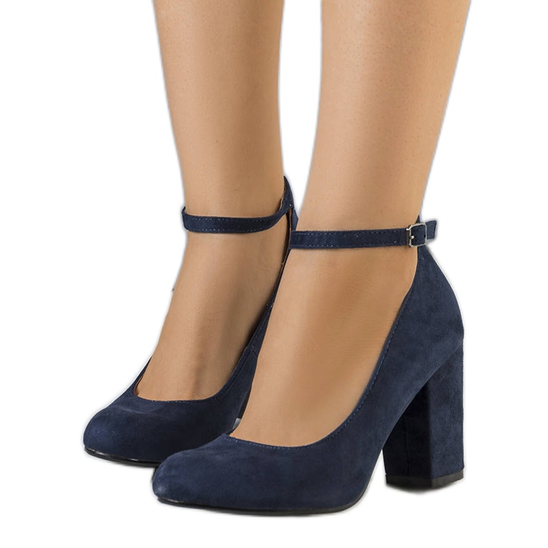 Pompe bleumarin cu curea de la Norrie albastru Pompe bleumarin cu curea de la Norrie albastru