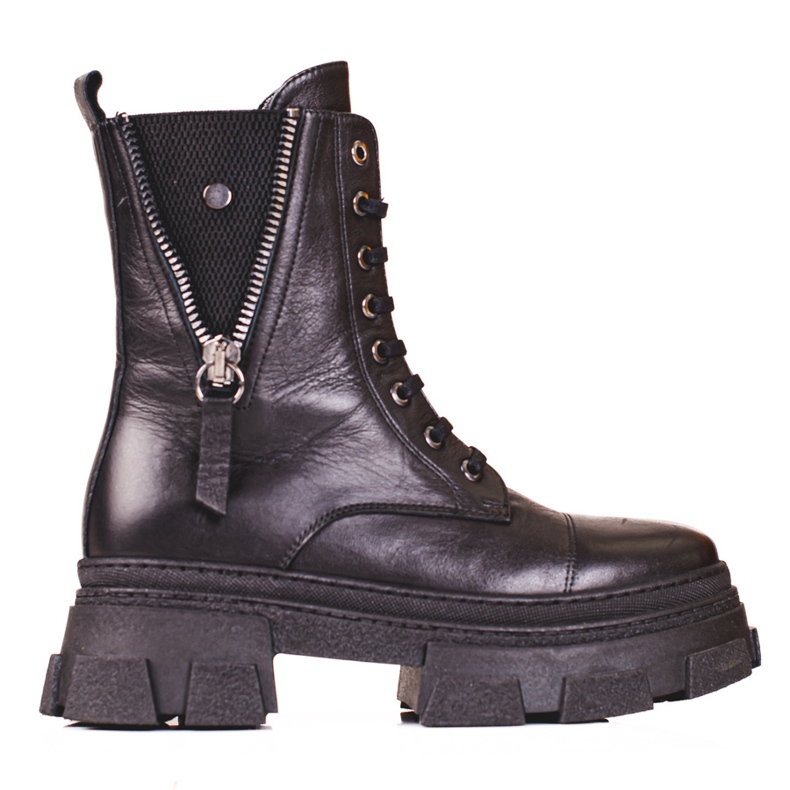 Genți de damă din piele cu fermoar Shelovet decorativ negru