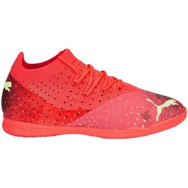 Ghete de fotbal Puma Future 3.4 It Jr 107013 03 roșu portocale si rosii
