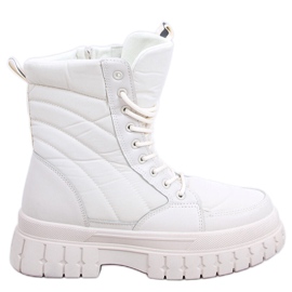 BM Cizme plate cu șireturi Barkin Beis bej BM Cizme plate cu șireturi Barkin Beis bej