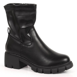 Cizme Jodhpur cu toc inalt si platforma izolata Jezzi W JEZ379 negru Cizme Jodhpur cu toc inalt si platforma izolata Jezzi W JEZ379 negru
