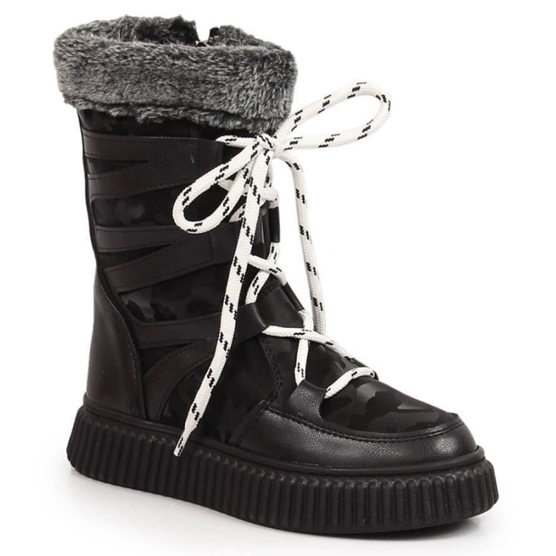 Cizme cu blana Potocki W WOL123A negru