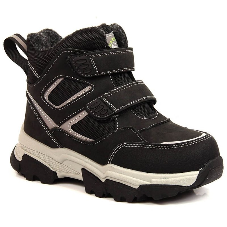 Cizme de iarna izolate cu lana de oaie News Jr. EVE382A negru