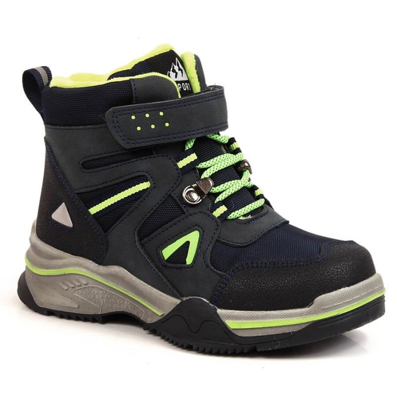 Pantofi izolati cu lana de oaie News Jr. EVE383B albastru marin