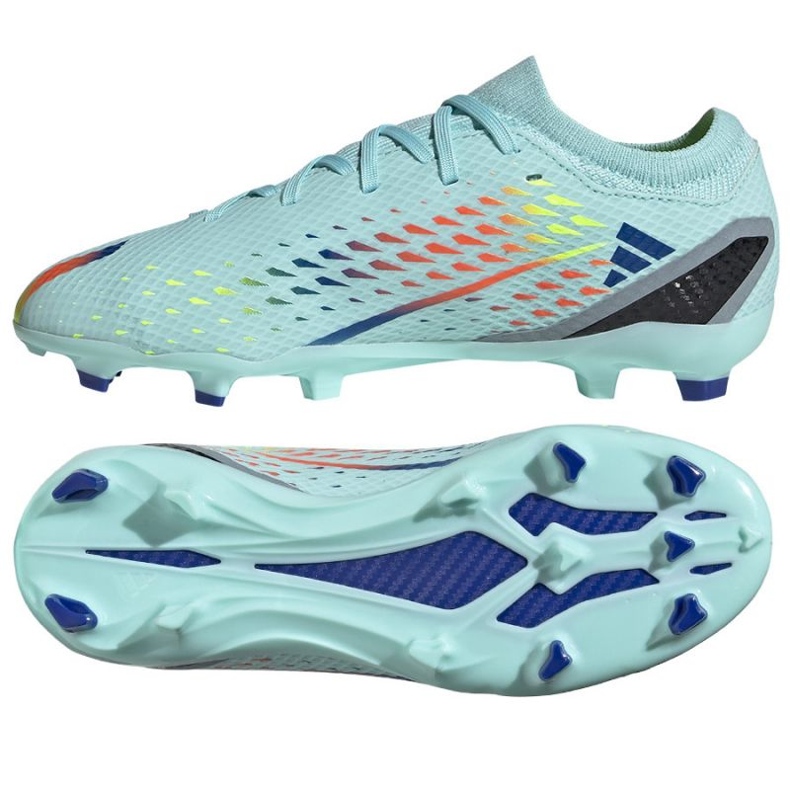 Pantofi de fotbal Adidas X Speedportal.3 Fg Jr GW8463 albastru albastru