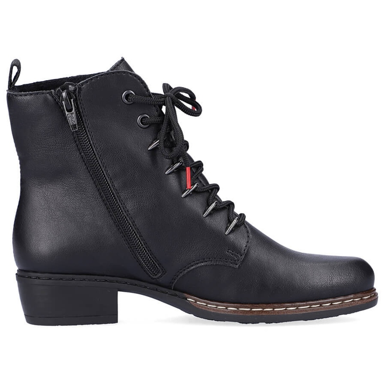 Rieker Y0800-00 cizme izolante de damă confortabile cu toc plat negru Rieker Y0800-00 cizme izolante de damă confortabile cu toc plat negru