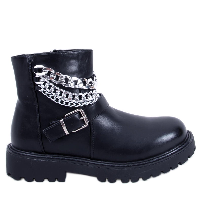 BM Botine Marvin Black cu lant negru