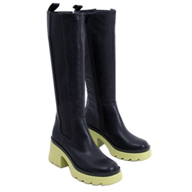 PA1 Cizme cu talpa colorata de la Woods NEGRU/VERDE PA1 Cizme cu talpa colorata de la Woods NEGRU/VERDE