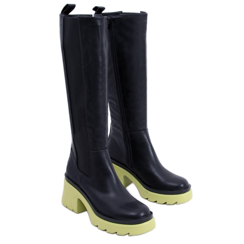 PA1 Cizme cu talpa colorata de la Woods NEGRU/VERDE