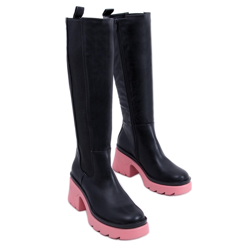 PA1 Cizme cu talpa colorata de la Woods BLACK/PEACHPUFF negru