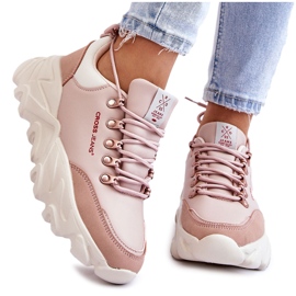 Pantofi de damă cu platformă Cross Jeans KK2R4072C Nud roz