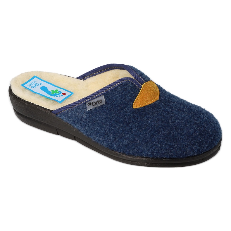 BEFADO WOMES PLIPPERS PU 937D636 LOASE ISSULATĂ NAVY BLUE albastru