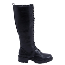 PA1 Cizme de dama Tarver Black cu siret negru PA1 Cizme de dama Tarver Black cu siret negru