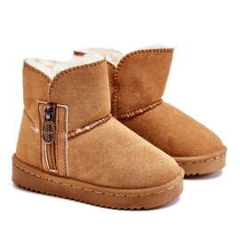 Cizme de zăpadă izolate pentru copii Camel Catellie maro