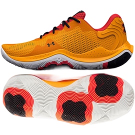 Pantofi de baschet Under Armour Spawn 4 M 3024971 800 multicolor portocale si rosii Pantofi de baschet Under Armour Spawn 4 M 3024971 800 multicolor portocale si rosii