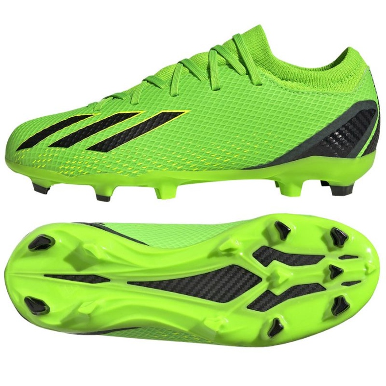 Pantofi de fotbal Adidas X Speedportal.3 Fg Jr GW8460 verde verde Pantofi de fotbal Adidas X Speedportal.3 Fg Jr GW8460 verde verde