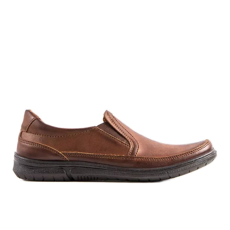 BM Pantofi slip-on maro pentru bărbați de la Lazar BM Pantofi slip-on maro pentru bărbați de la Lazar