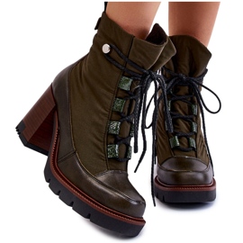 Cizme la modă cu toc înalt Maciejka 05777-09 Verde