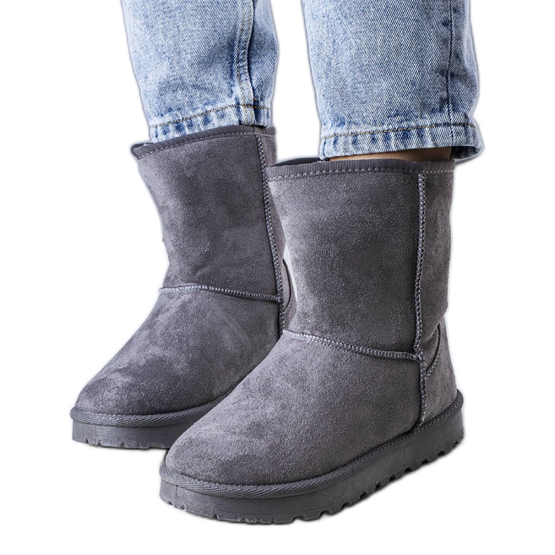 Cizme de zăpadă izolate gri Hank Cizme de zăpadă izolate gri Hank