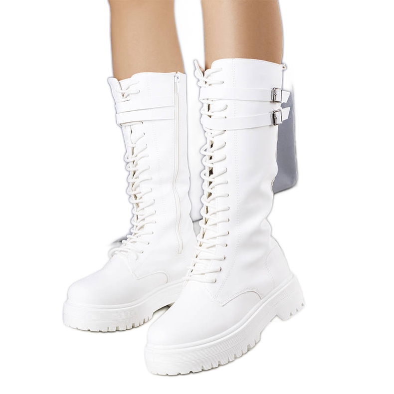 BM Cizme înalte albe Christopher